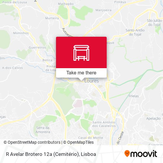 R Avelar Brotero 12a (Cemitério) map