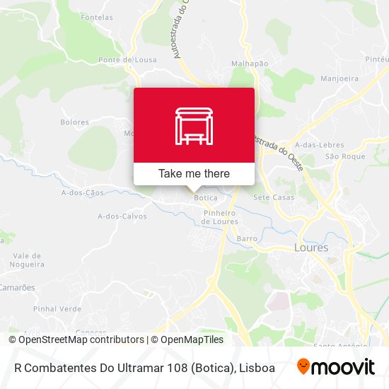 R Combatentes Do Ultramar 108 (Botica) map
