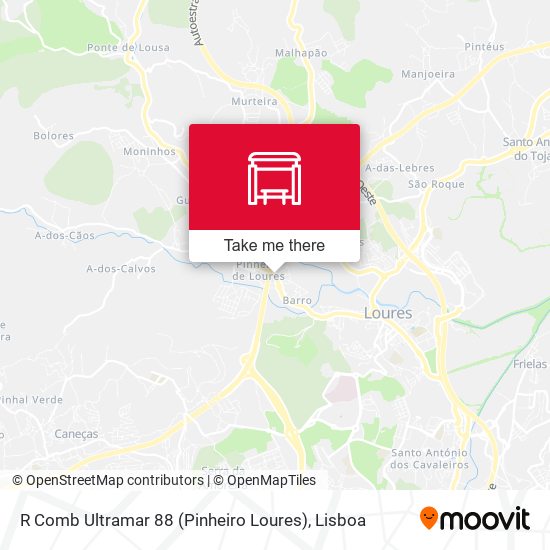 R Comb Ultramar 88 (Pinheiro Loures) map