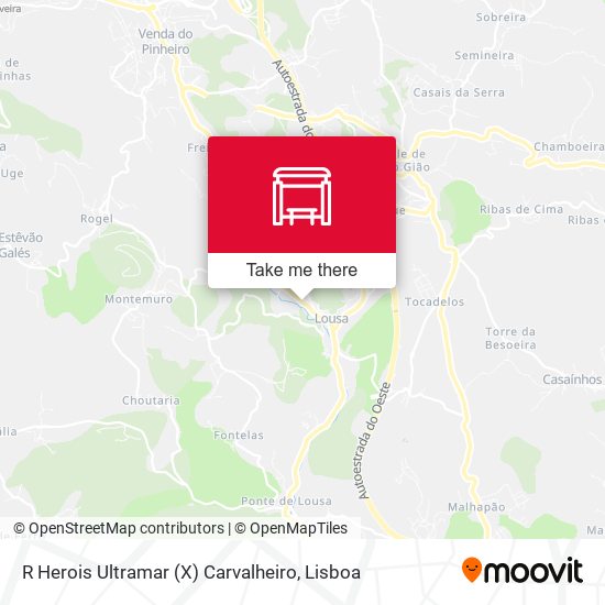 R Herois Ultramar (X) Carvalheiro mapa