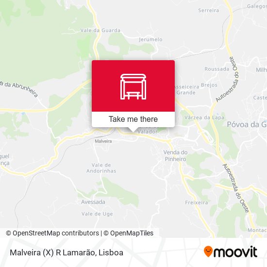 Malveira (X) R Lamarão map