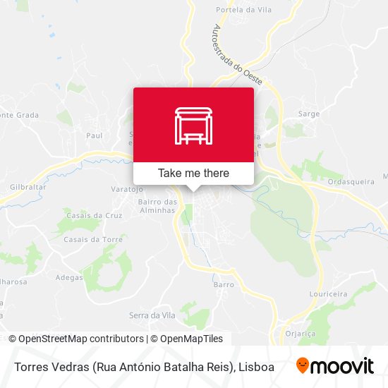 Torres Vedras (Rua António Batalha Reis) map