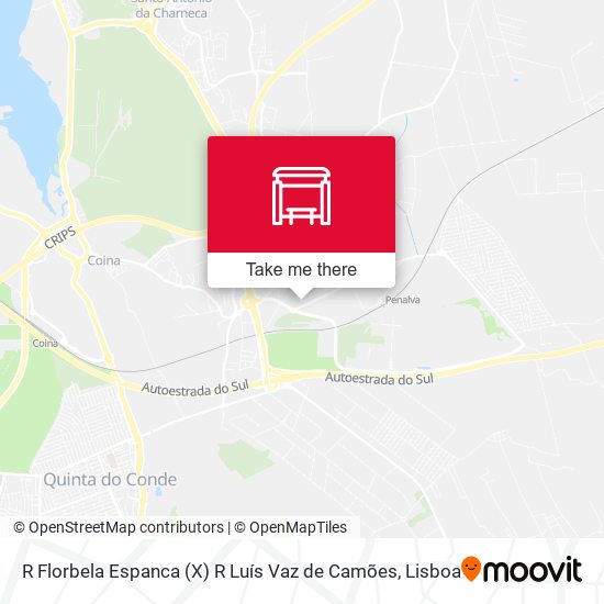 R Florbela Espanca (X) R Luís Vaz de Camões map