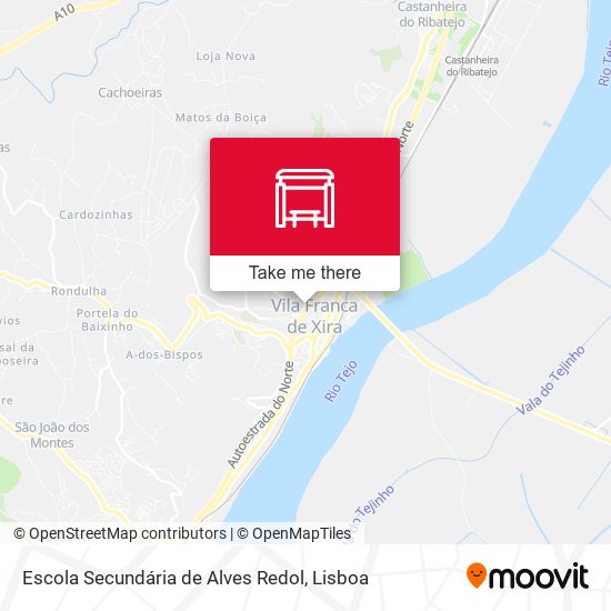 Escola Secundária de Alves Redol mapa