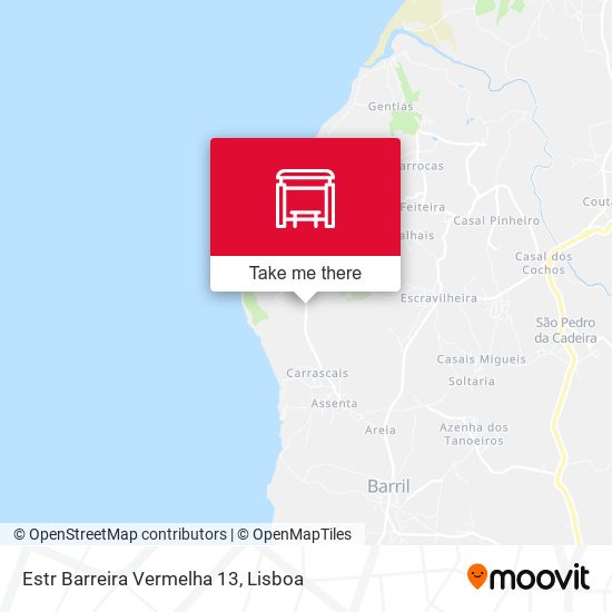 Estr Barreira Vermelha 13 map