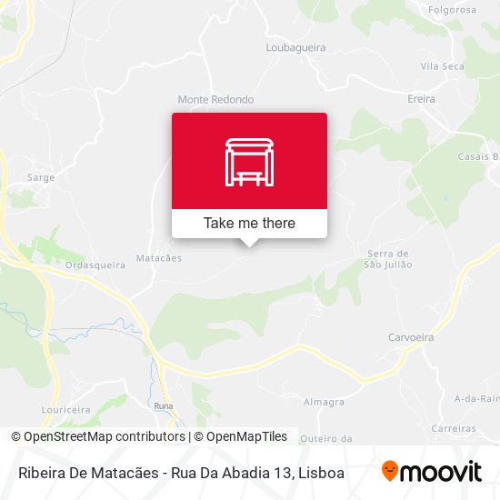 Ribeira De Matacães - Rua Da Abadia 13 mapa