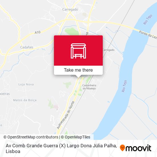 Av Comb Grande Guerra (X) Largo Dona Júlia Palha map