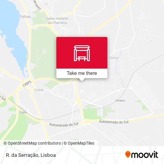 R. da Serração mapa