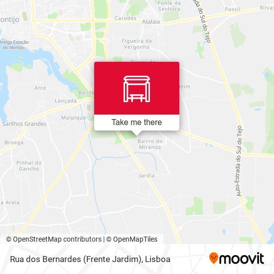 Rua dos Bernardes (Frente Jardim) mapa