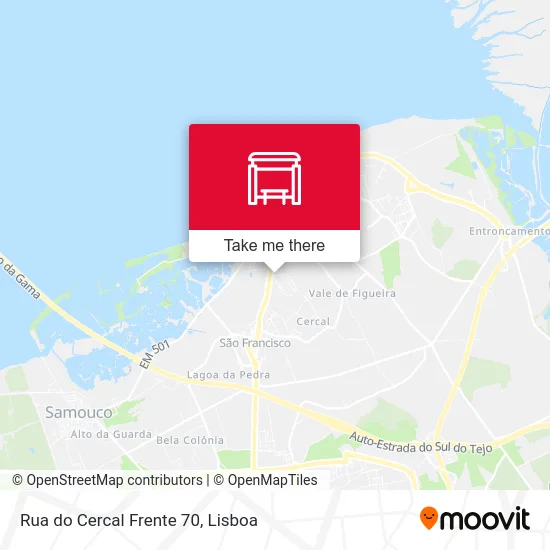 Rua do Cercal Frente 70 map