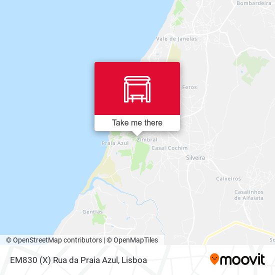 EM830 (X) Rua da Praia Azul mapa