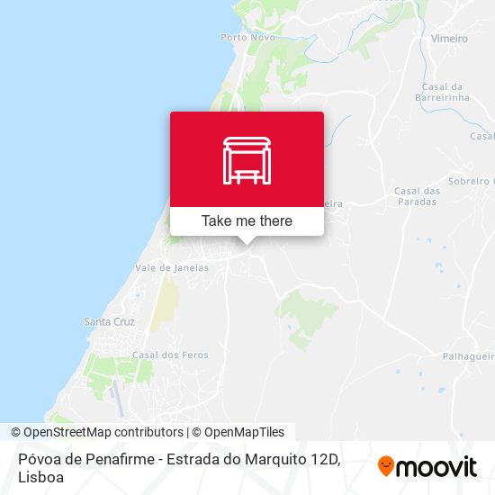 Póvoa de Penafirme - Estrada do Marquito 12D mapa