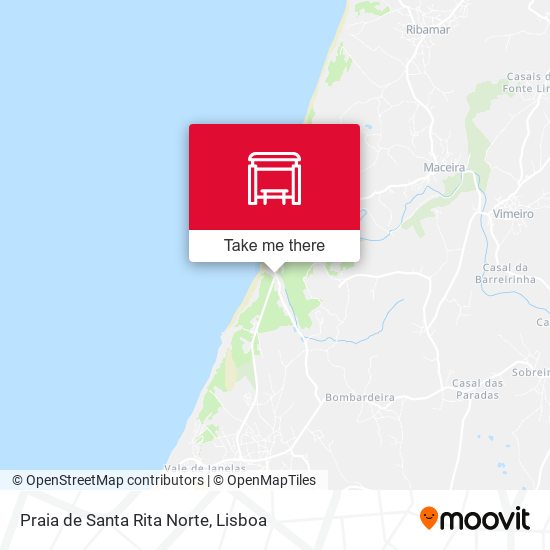 Praia de Santa Rita Norte mapa