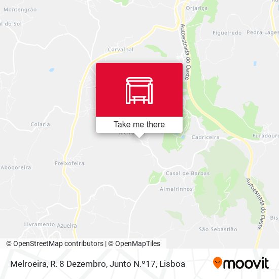 Melroeira, R. 8 Dezembro, Junto N.º17 map