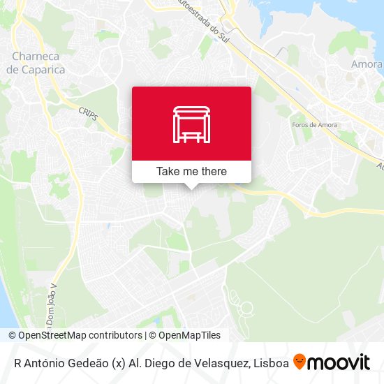 R António Gedeão (x) Al. Diego de Velasquez mapa