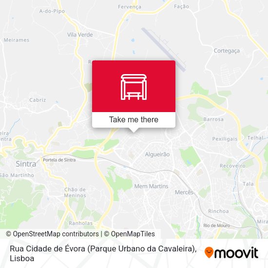 Rua Cidade de Évora (Parque Urbano da Cavaleira) map