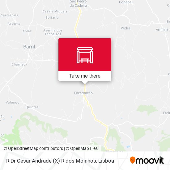 R Dr César Andrade (X) R dos Moinhos map