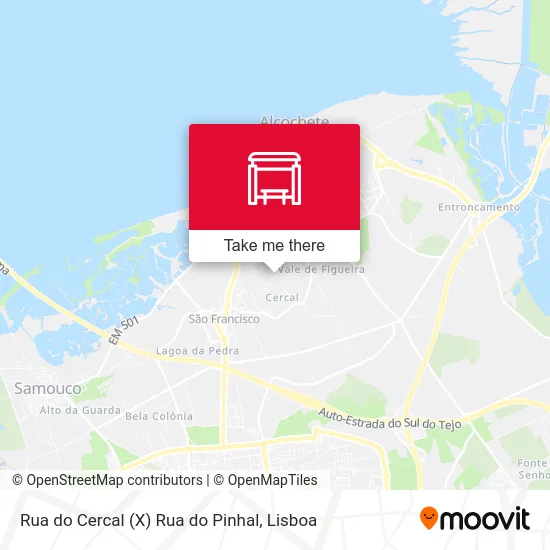 Rua do Cercal (X) Rua do Pinhal map