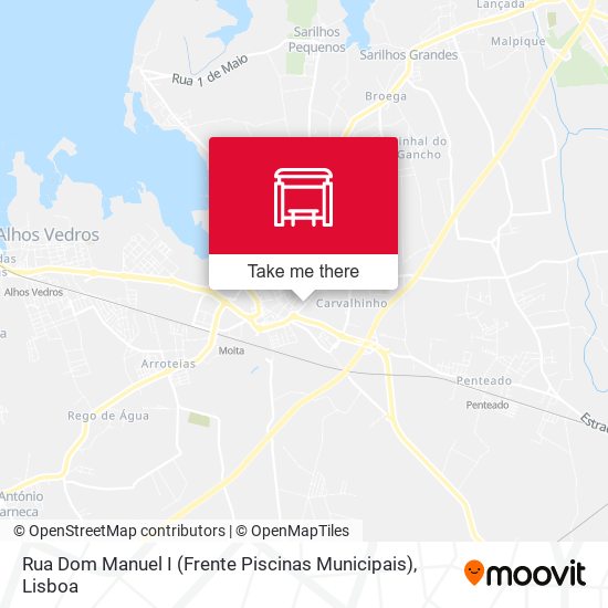 Rua Dom Manuel I (Frente Piscinas Municipais) mapa