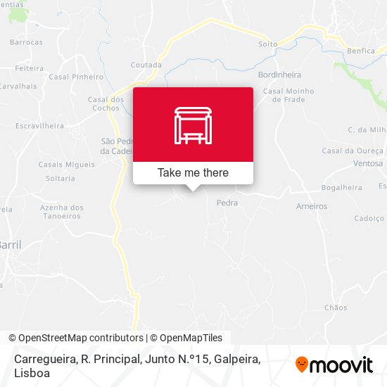 Carregueira, R. Principal, Junto N.º15, Galpeira map