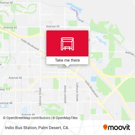 Indio Bus Station map