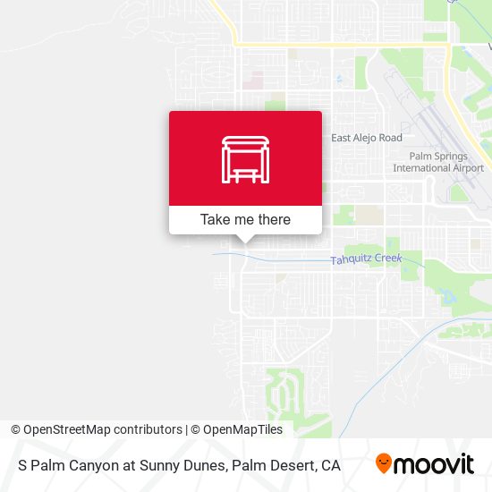 S Palm Canyon at Sunny Dunes map