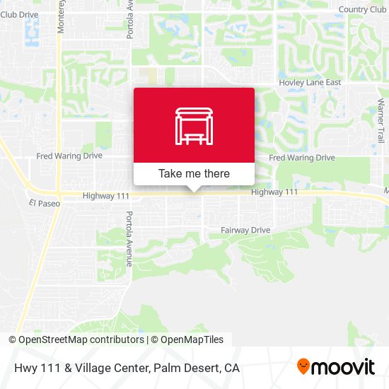 Hwy 111 & Village Center map