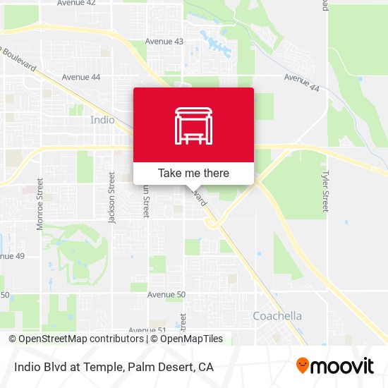 Indio Blvd at Temple map