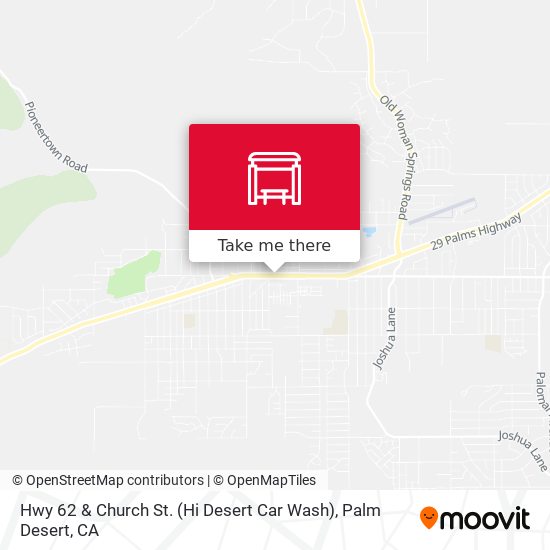 Mapa de Hwy 62 & Church St. (Hi Desert Car Wash)