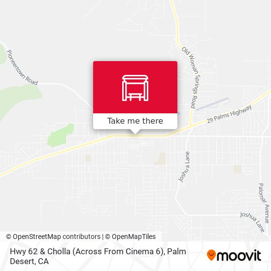 Hwy 62 & Cholla (Across From Cinema 6) map