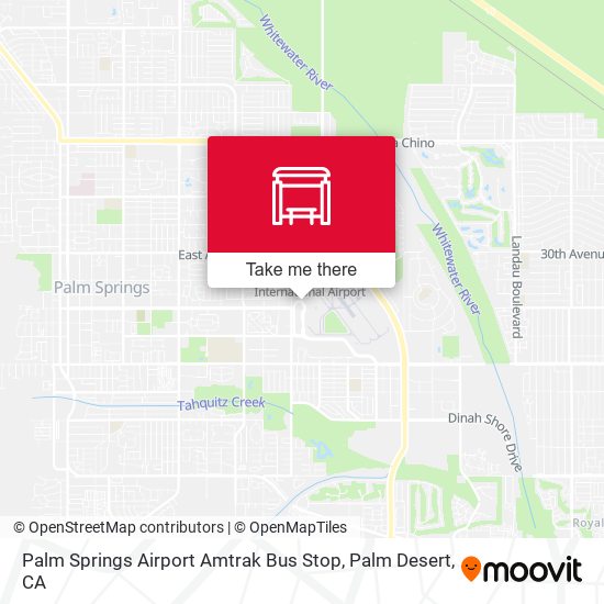Palm Springs Airport Amtrak Bus Stop map