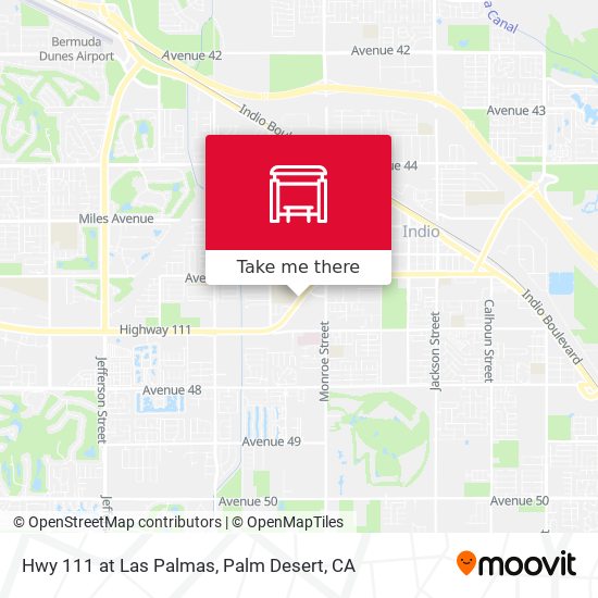 Hwy 111 at Las Palmas map