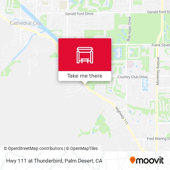Hwy 111 at Thunderbird map