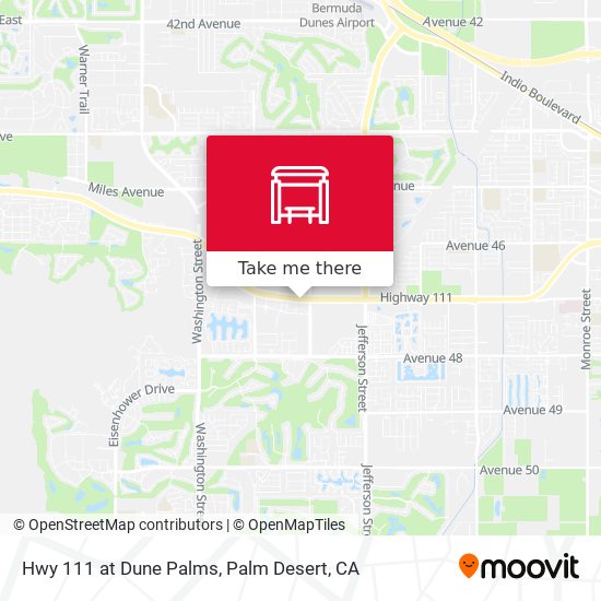 Hwy 111 at Dune Palms map