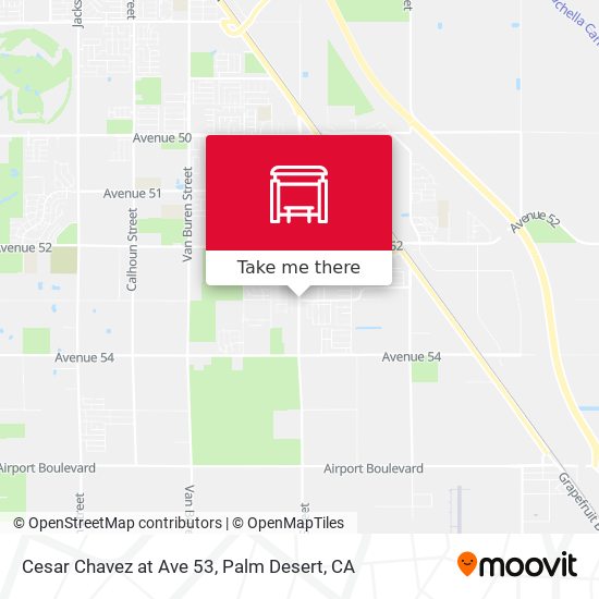 Cesar Chavez at Ave 53 map