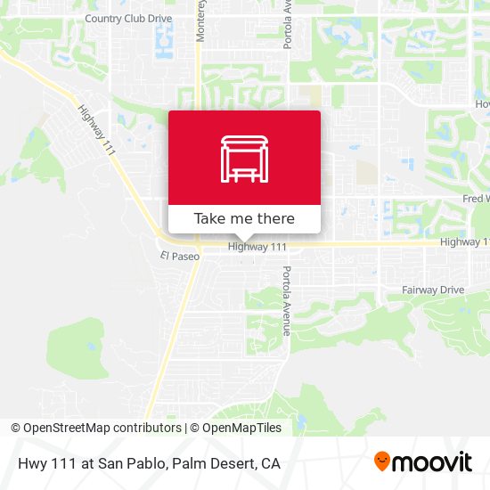 Hwy 111 at San Pablo map