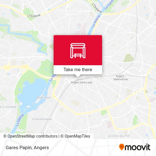 Gares Papin map