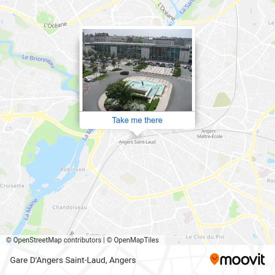 Gare D'Angers Saint-Laud map