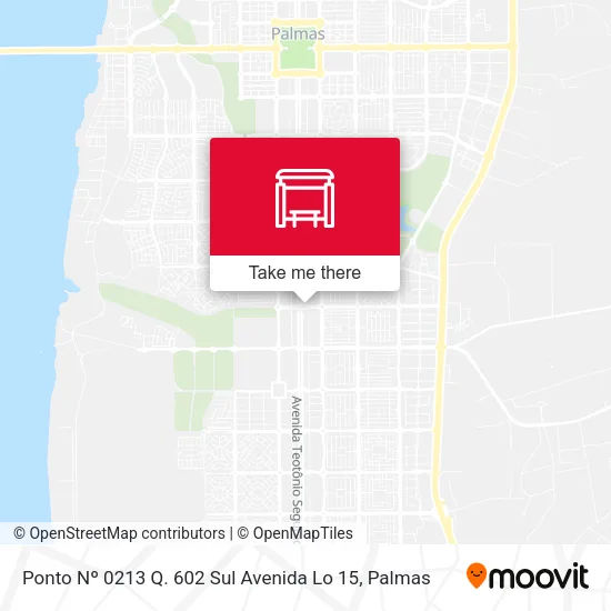 Ponto Nº 0213 Q. 602 Sul Avenida Lo 15 map