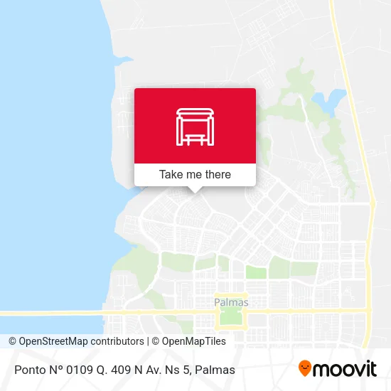 Ponto Nº 0109 Q. 409 N Av. Ns 5 map