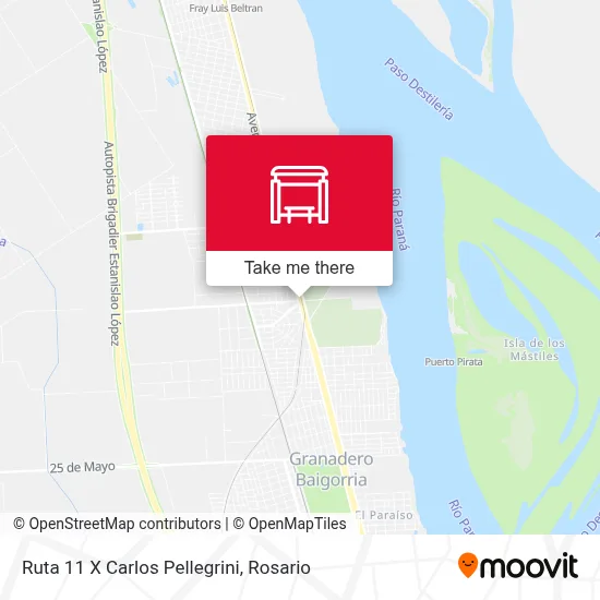 Ruta 11 X Carlos Pellegrini map