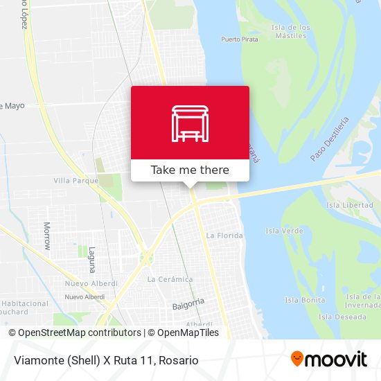 Viamonte (Shell) X Ruta 11 map