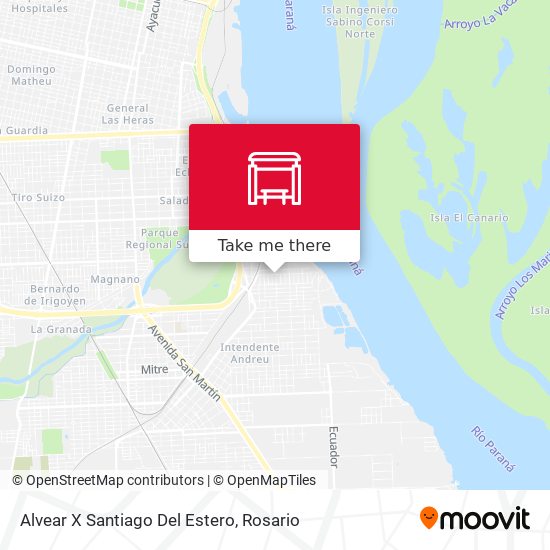 Mapa de Alvear X Santiago Del Estero