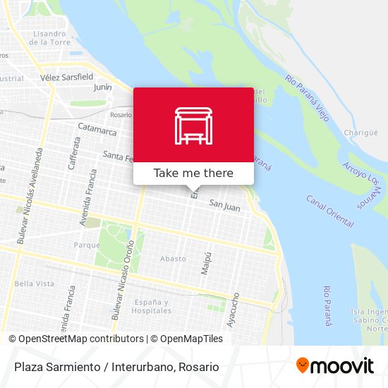 Plaza Sarmiento / Interurbano map