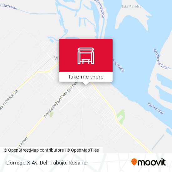 Mapa de Dorrego X Av. Del Trabajo