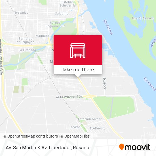 Mapa de Av. San Martín X Av. Libertador