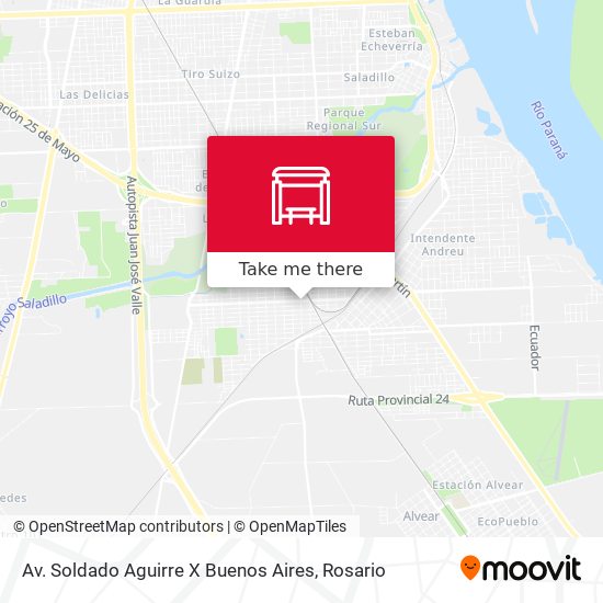 Av. Soldado Aguirre X Buenos Aires map