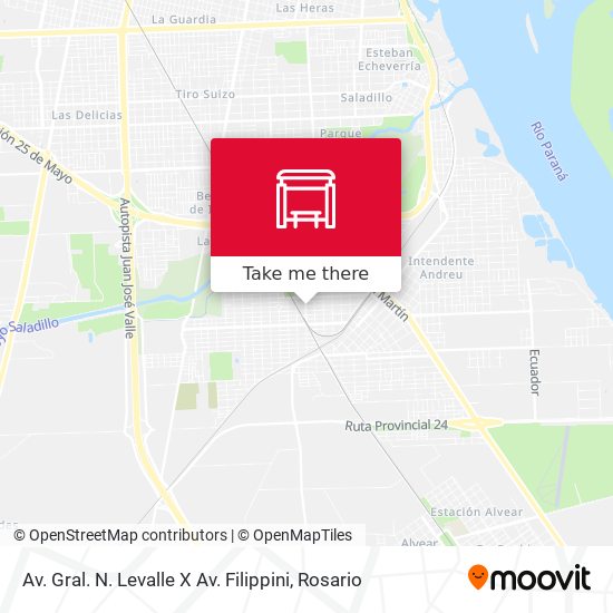 Av. Gral. N. Levalle X Av. Filippini map