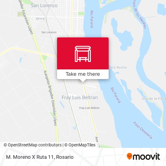 Mapa de M. Moreno X Ruta 11