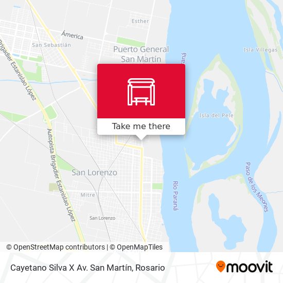 Cayetano Silva X Av. San Martín map